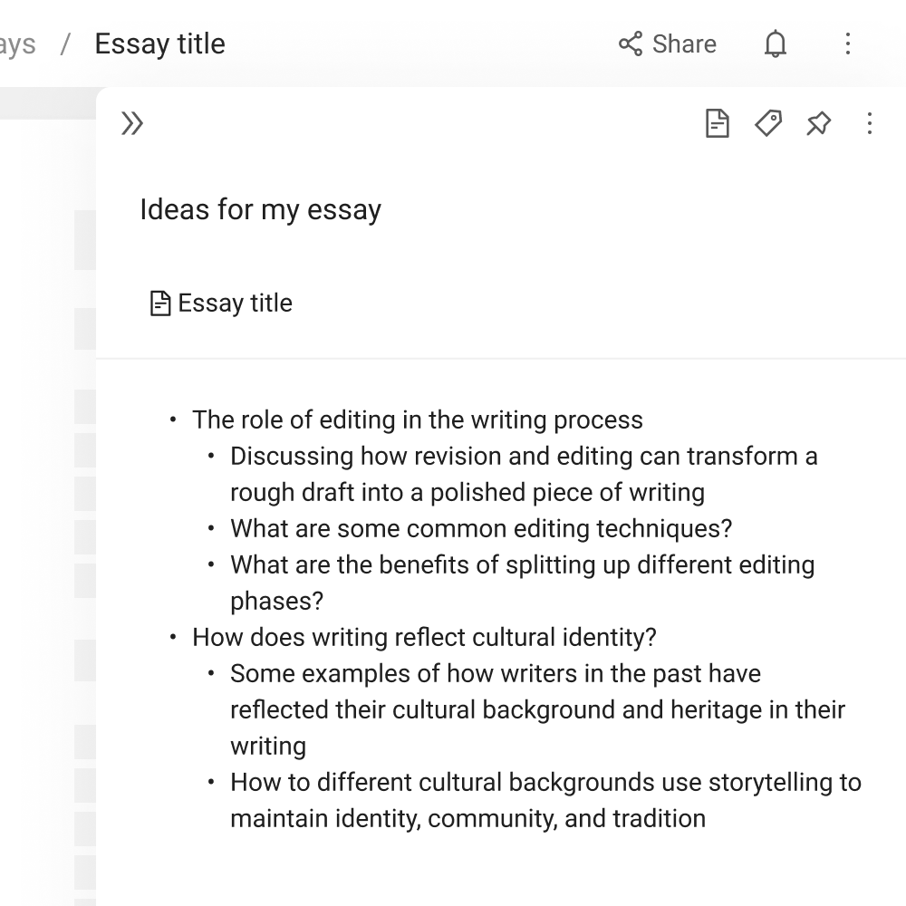 Brainstorm ideas